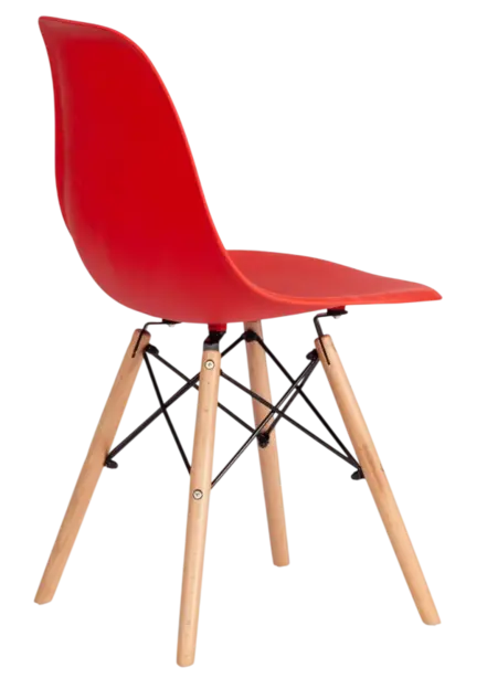 Стулья Имс (Eames) Стул Синди Имс, Пластик красный/ каркас дерево