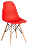Стулья Имс (Eames) Стул Синди Имс, Пластик красный/ каркас дерево