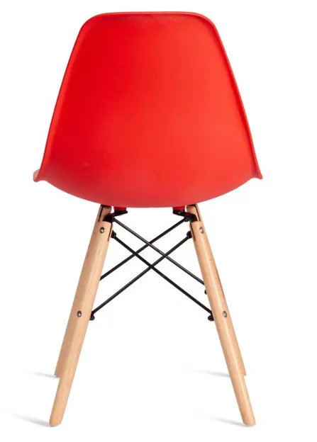 Стулья Имс (Eames) Стул Синди Имс, Пластик красный/ каркас дерево