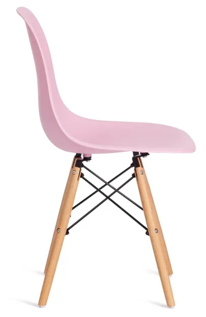 Стулья Имс (Eames) Стул Синди Имс, Пластик светло-розовый/ каркас дерево