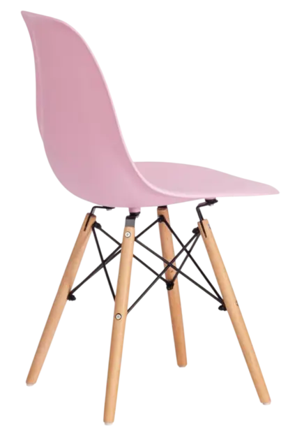 Стулья Имс (Eames) Стул Синди Имс, Пластик светло-розовый/ каркас дерево