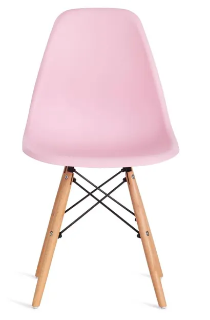 Стулья Имс (Eames) Стул Синди Имс, Пластик светло-розовый/ каркас дерево