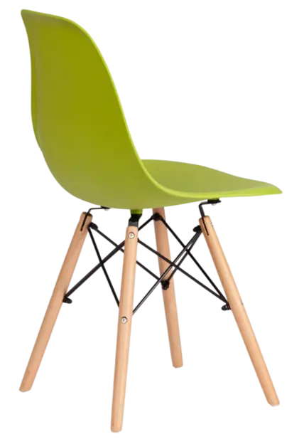 Стулья Имс (Eames) Стул Синди Имс, Пластик оливковый/ каркас дерево