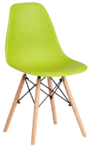 Стулья Имс (Eames) Стул Синди Имс, Пластик оливковый/ каркас дерево