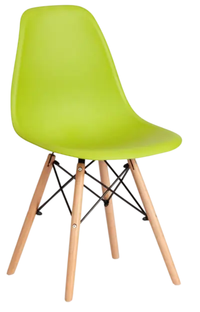 Стулья Имс (Eames) Стул Синди Имс, Пластик оливковый/ каркас дерево